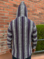 Baja #101 pullover with hood and front pocket made from recycled fibers.  Size Large