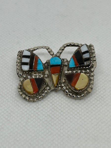 Zuni handcrafted sterling silver pin or pendant.  LZ874