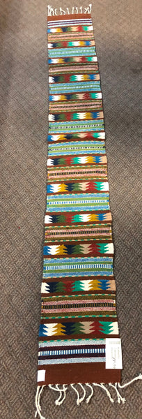 Zapotec handwoven wool mats, approximately 9” x 77” ZP59