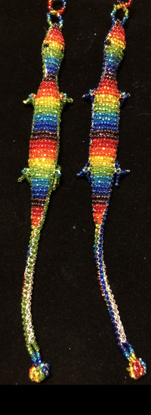 Rainbow colored Gecko bracelt