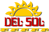 A sun with Del Sol written in red