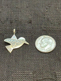 Native American handcrafted sterling silver hummingbird pendant. NM120
