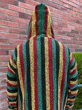 Baja #103 pullover with hood and front pocket made from recycled fibers.  Size large