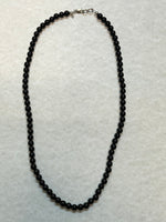 Black Onyx necklace in 20” length.  6 mm stone beads  SR105 FREE SHIPPING IN THE CONTINENTAL USA.