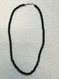Black Onyx necklace in 20” length.  6 mm stone beads  SR105