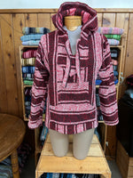 Baja pullover with hood made from recycled fibers.  Size small Baja107