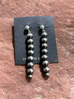 Sterling Silver earrings with vintage style sterling beads. JK-10