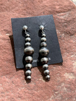 Sterling Silver earrings using vintage style sterling beads.  JK-11