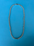 Grade AA Kingman Turquoise with Sterling silver in a 6mm bead size.  AS716. 16” FREE SHIPPING IN THE CONTINENTAL USA.