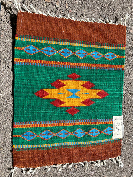 Zapotec handwoven wool mats, approximately 15” x 20” ZP-131