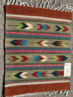 Zapotec handwoven wool mats, approximately 15” x 20” ZP-130