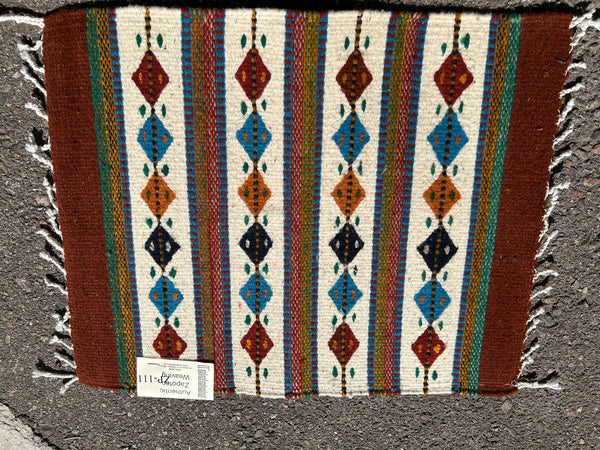 Zapotec handwoven wool mats, approximately 15” x 20” ZP-111