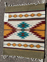 Zapotec handwoven wool mats, approximately 15” x 20” ZP103