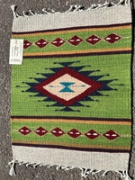 Zapotec handwoven wool mats, approximately 15” x 20” ZP101