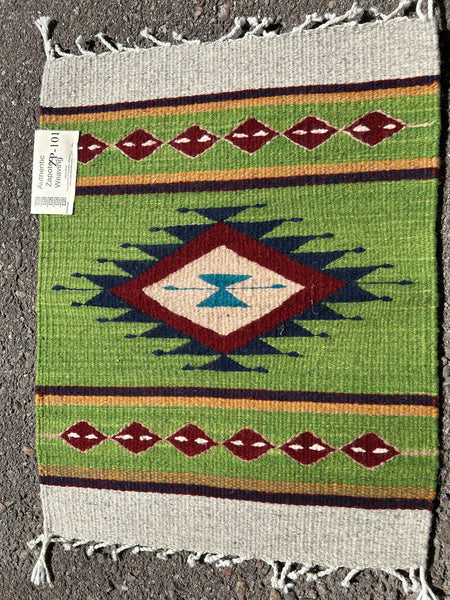 Zapotec handwoven wool mats, approximately 15” x 20” ZP-105