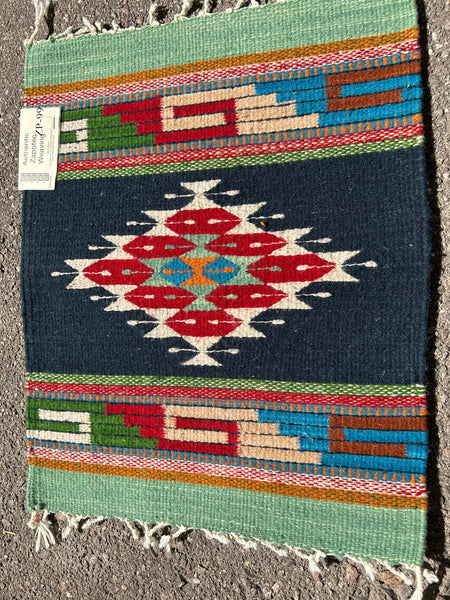 Zapotec handwoven wool mats, approximately 15” x 20” ZP99