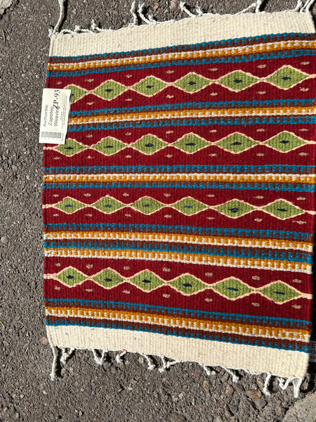 Zapotec handwoven wool mats, 15” x 20” approximately ZP-93