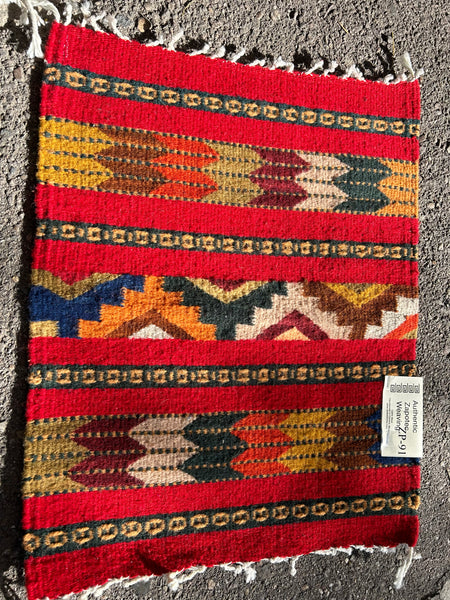 Zapotec handwoven wool mats, 15” x 20” approximately ZP-91