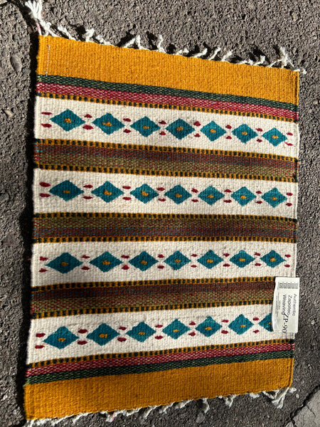Zapotec handwoven wool mats, 15” x 20” approximately ZP-90