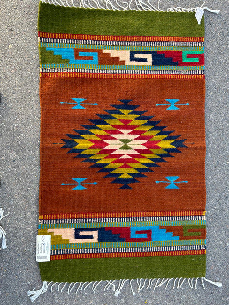 Zapotec handwoven wool mats, approximately 21” x 43” ZP26