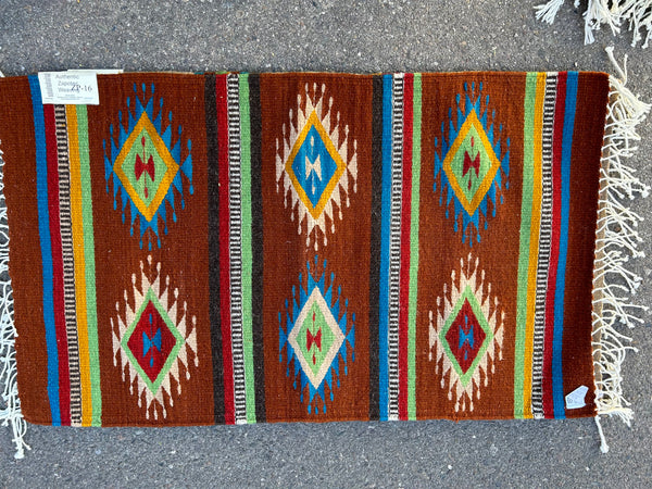 Zapotec handwoven wool mats, approximately 21” x 43” ZP16
