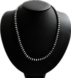 Navajo Style Pearls, aka Desert Pearls, sterling silver, 5mm, 20” long, USA made, SR1011