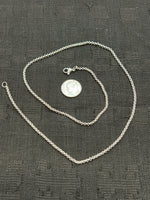 Stainless steel tarnish free neck chain adjustable from 17” to 19”. SSC21 FREE SHIPPING IN THE CONTINENTAL USA.