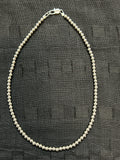 Stainless Steel Necklace, 16”, 5mm round beads  SSC16