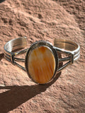 Navajo Handcrafted Sterling Silver bracelet.  LZ038