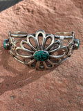 Navajo handcrafted sterling silver bracelet.  LZ040