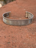 Navajo handcrafted sterling silver bracelet.  LZ054