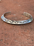 Navajo handcrafted sterling silver bracelet. LZ055