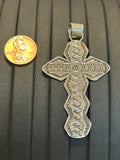 Navajo handcrafted sterling silver cross.  LZ300