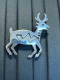 Navajo handcrafted sterling silver brooch .  LZ369