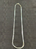 Sterling silver necklace called “Liquid Silver”, 5 strand, 20” long.  SR1078