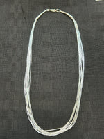 Sterling silver necklace “liquid silver”. 20 “ long, 10 strand.  SR1079