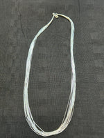 Sterling silver necklace “ liquid silver” 23” long, 10 strand.  SR1080