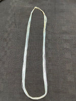 Sterling silver necklace, “Liquid Silver” 24” long, 10 strand.  SR1081