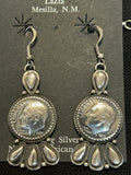 Navajo sterling silver necklace and earrings set by Marcella James.  LZ473