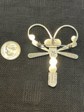 Zuni handcrafted sterling silver pin/pendant with genuine stone inlay. LZ526  By Emma Edaakie