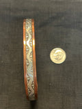 Navajo handcrafted solid copper and sterling silver bracelet.  LZ577