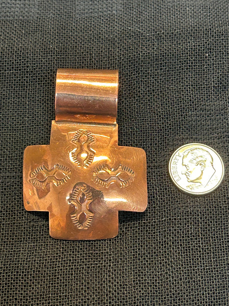 Navajo handcrafted cross pendant.  LZ617