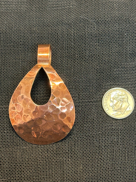 Navajo handcrafted solid copper pendant.  LZ618