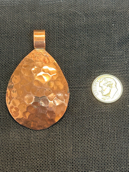 Navajo handcrafted solid copper pendant.   LZ 619