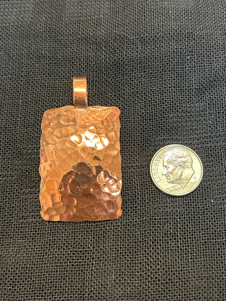 Navajo handcrafted solid copper pendant.  LZ620