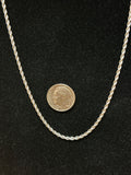 Stainless steel rope neck chain in 16” length.  ST107 FREE SHIPPING IN THE CONTINENTAL USA.