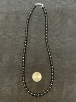 Handcrafted genuine black onyx stones with sterling silver necklace.  SR1111 FREE SHIPPING IN THE CONTINENTAL USA.