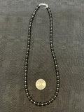 Handcrafted genuine black onyx stones with sterling silver necklace.  SR1111 FREE SHIPPING IN THE CONTINENTAL USA.