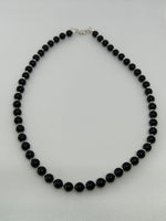 Handcrafted black onyx and sterling silver necklace, 19” long. SR1117 FREE SHIPPING IN THE CONTINENTAL USA.