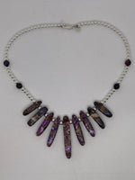 Handcrafted genuine stone composite with sterling silver SR1119 FREE SHIPPING IN THE CONTINENTAL USA.